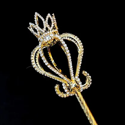 Yuvarlak Glod Kaplama Kraliçe Asası